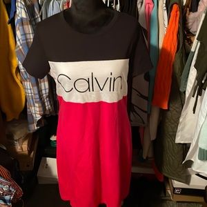 Red, Black, and White Dress